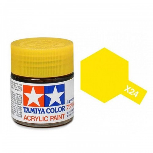 TAMIYA X-24 CLEAR YELLOW - ACRYLIC PAINT MINI (GLOSS) 10ML